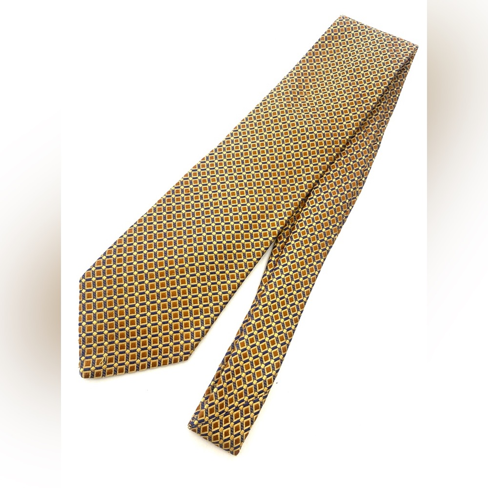 Ike Behar Micro Check Silk Necktie